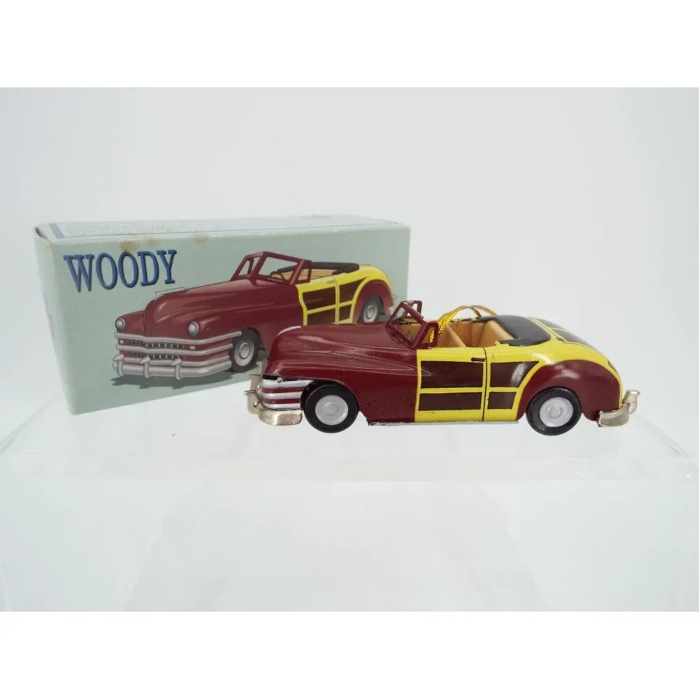 Restoration Hardware Classic Tin Toys 1947 Woody Car Ornament with Box